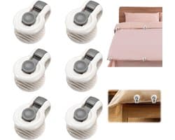 6-delige set - Antislip dekbedclip - Dekenhouder - Dekbedclip - Hoeslakenclip - Antislip hoeslakenclip - Antislip droogclip - Verstelbaar - Grijs - 5,2*3,6*3 cm - Geschikt voor dekbedden, kussens en gordijnen