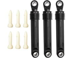 Schokdempers - Wasmachine dempers - Schokdempers wasmachine - Universele schokdempers - Met borgpennen - Geschikt voor wasmachines - Geschikt voor universele wasmachines - Voor wasmachine - Drie stuks - Zwart