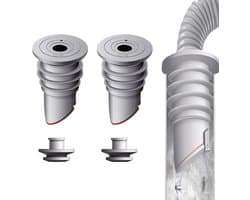 2 stuks - Wasmachine geurdichte afdekking - 35-40 mm - Afdichtingsring - Slangafdichtingsafdekking - Anti-geur wasmachine stop - Universele afvoerset - Anti-Geur Vloer Afvoerkern - Afvoerafsluitplug - Vloerafvoer geur Val - Geurdichte klep - Grijs
