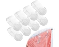 8 Stuks - Strandlaken Knijpers - Badlaken Clips - Handdoek Klemmen - Strandlakenrek wasknijpers - Plastic Quiltclips - Knijpers - Sterke Handdoekklem - Transparant
