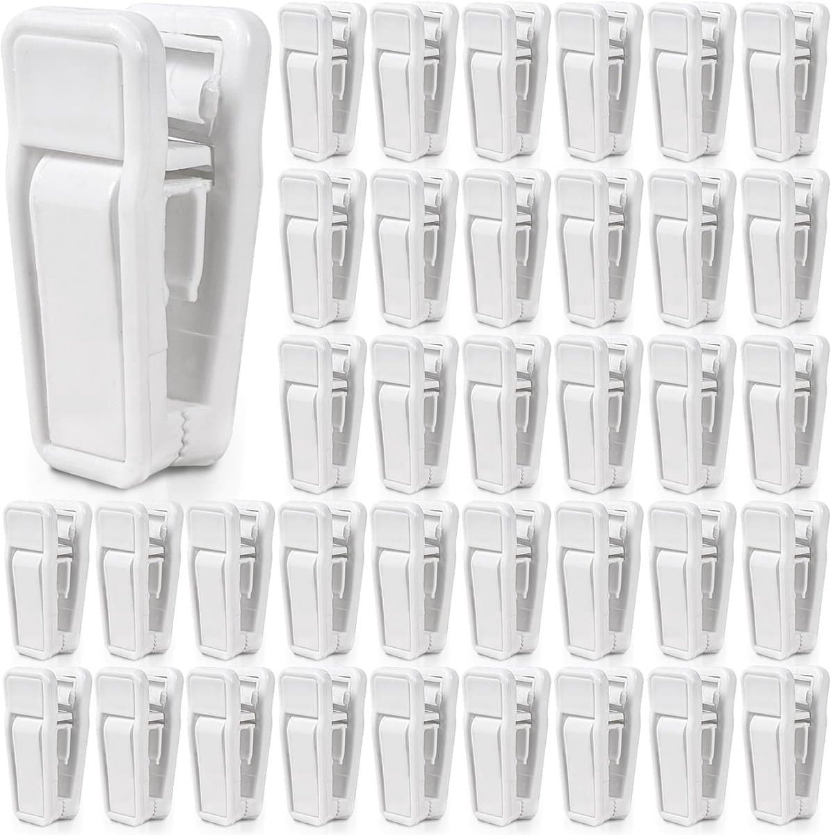 Witte kunststof wasknijpers voor babykleding - 40 stuks — afbeelding 1