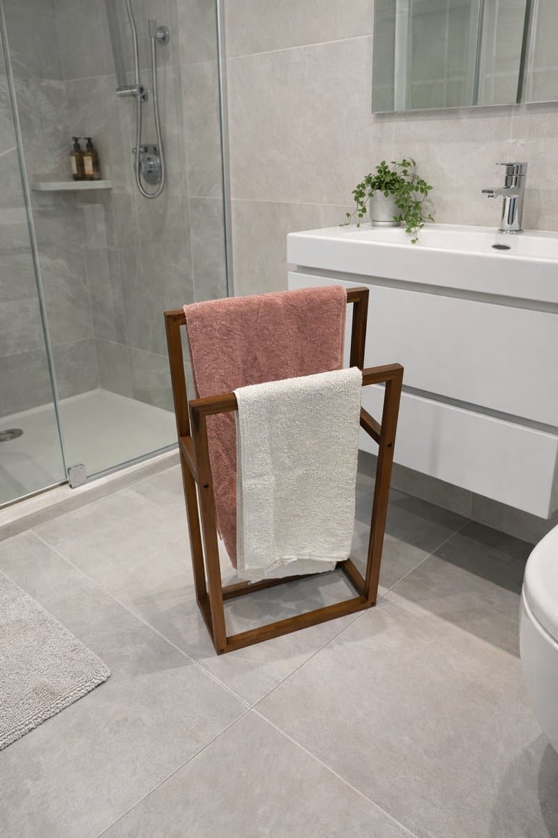 Clarysse - Wooden Towel Rack - 45x83x20cm (LxHxW) — afbeelding 1