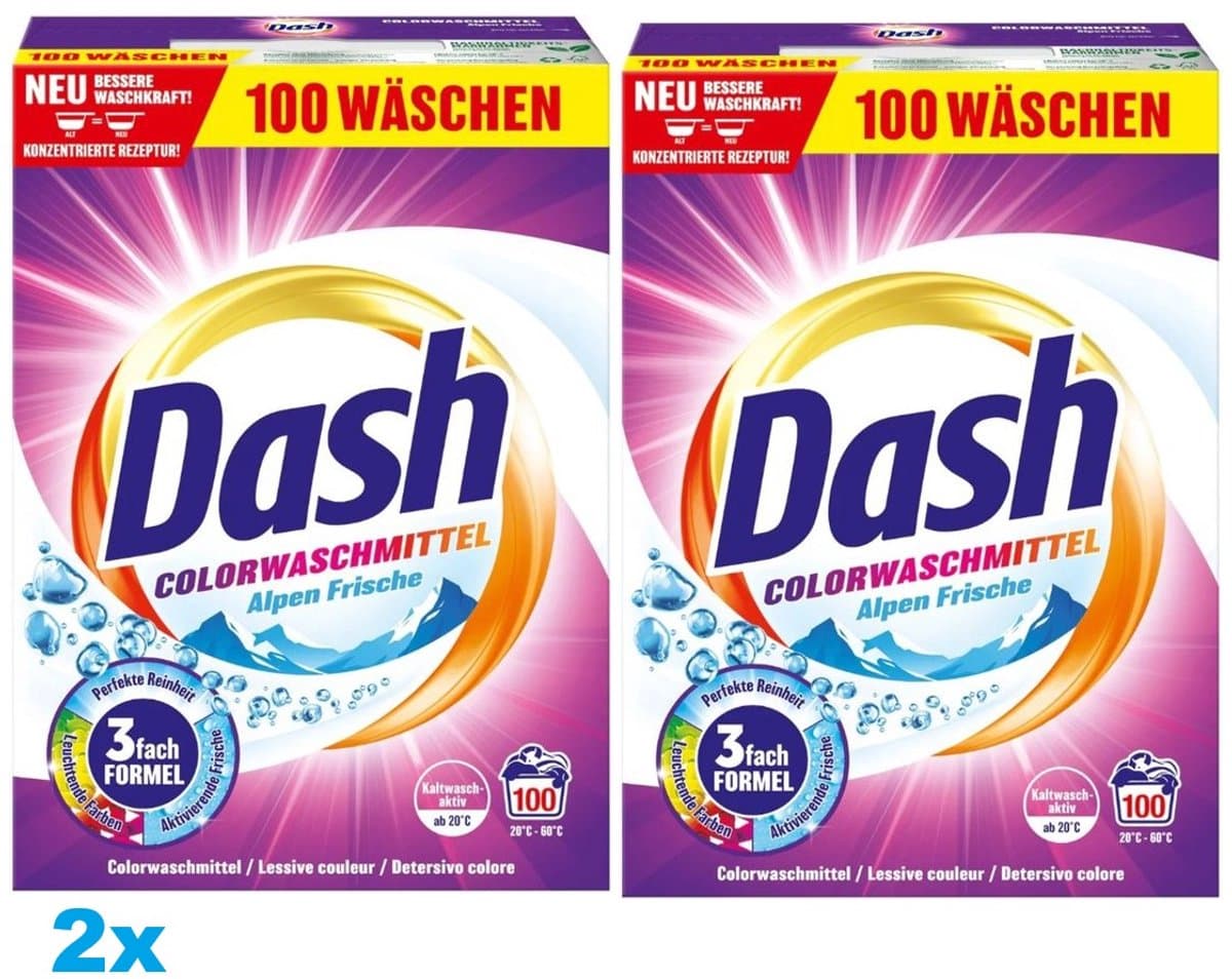 2x Dash Color Wasmiddel COLOR FRISCHE – 2 x 5 kg – 200 Wasbeurten – Vloeibaar Wasmiddel - Voordeelverpakking — afbeelding 1