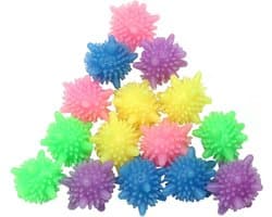 Wasballen, herbruikbare, milieuvriendelijke wasballen die klitten tegengaan. Effen en veelkleurige wasballen verbeteren de reinigingskracht van de wasmachine (15 stuks, kleuren willekeurig). — afbeelding 1