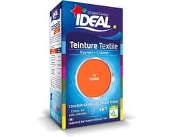 IDEAL Liquid Dye Mini 39 Orange – Vloeibare Textielverf – Heldere Oranje Kleur – Voor Katoen, Linnen, Zijde & Viscose – 40°C – Made in France