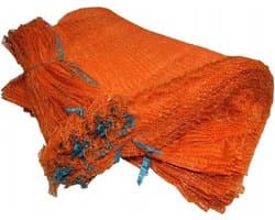 Netzakken Oranje - Opbergzakken - Groenten Hout - Met Trekkoord - 50x78cm 30kg - Oranje
