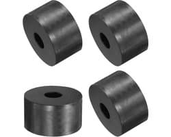 Rubberen afstandhouders - Trillingsdempers ringen - Apparatuur stabiliseren - Hoge belastbaarheid - 50x15x30mm - Zwart