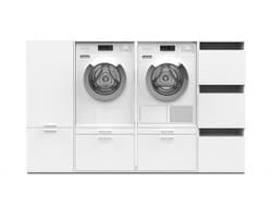 Washcab® Wasmachine Kast - Wasmachine Verhoger - Wasmachine Ombouw - Wit - Duo Set Low 5