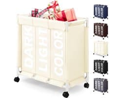 CLVP® Wassorteerder 3 Vaken - Wasmand - Wassorteerder - Beige