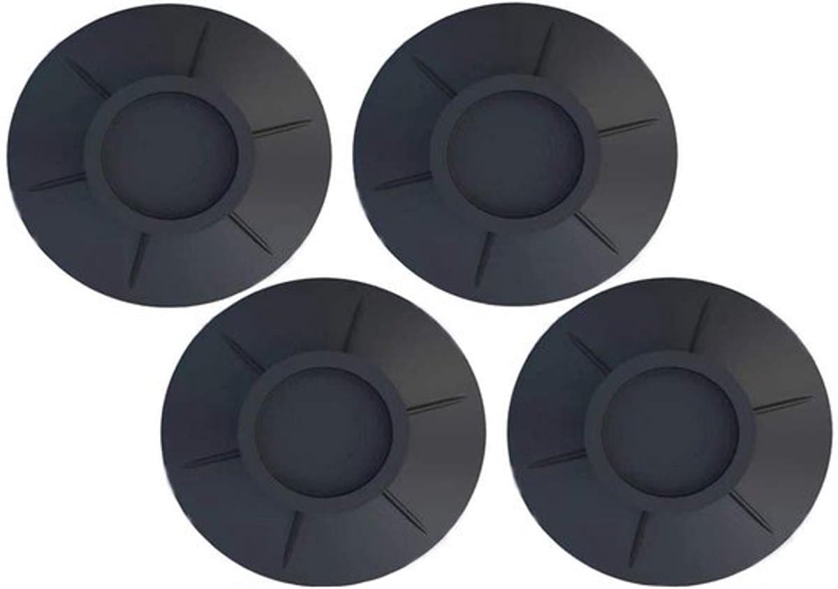 Wasmachine trillingsdemper - Wasmachine verhoger - Voor wasmachine en droger - 4 stuks - Zwart — afbeelding 1