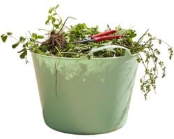 Flexibele kuip / emmer - mintgroen - 15 liter - kunststof - 35 x 28 cm - met handvatten — afbeelding 1