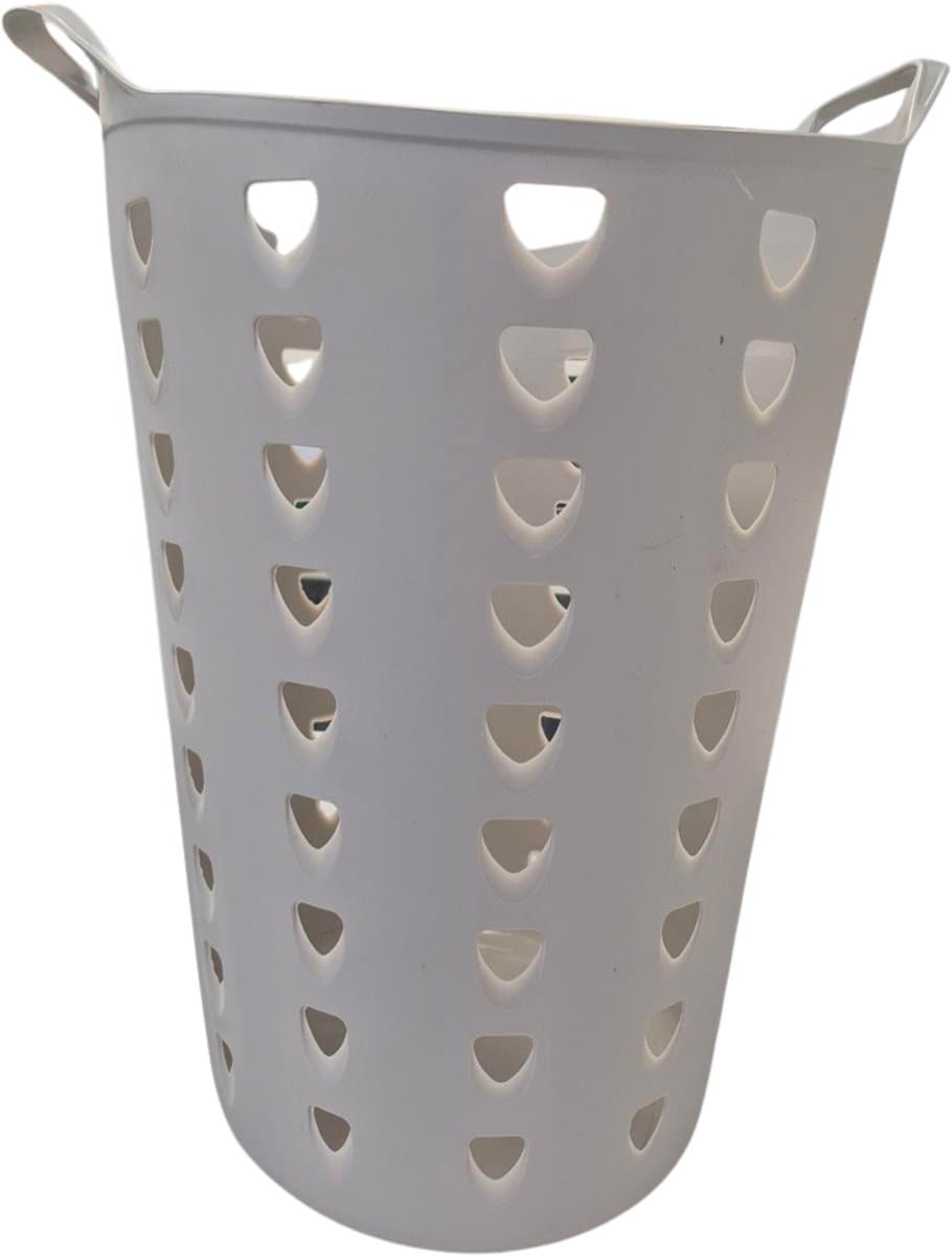 Excellent Houseware Flexibele wasmand - beige - 60 liter - kunststof - 47 x 50 cm — afbeelding 1