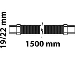 KIRCHHOFF MS dubbele verloopnippel, chroom, 1"BU x 3/4"BU