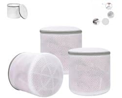 3 stuks - waszakken - bh-waszakje - mesh waszakken - wasmachine zakken - 15*17cm - Wit - Waszakken van mesh - Waszakken voor bh's - Ondergoed - Lingerie - Waszakken voor delicate kleding