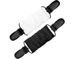 Allecto Plus - 2 Stuks Kleding Clips voor Strakkere Kleding (Zwart + Wit) - Taille Cincher Clip - Reis Hoed Clips