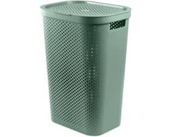 Curver Infinity Recycled Dots Wasmand met deksel - 60L - Groen — afbeelding 1