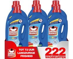 Omino Bianco Color+ - Vloeibaar wasmiddel - Voor gekleurde was - 6 x 1.48 L - Geconcentreerd