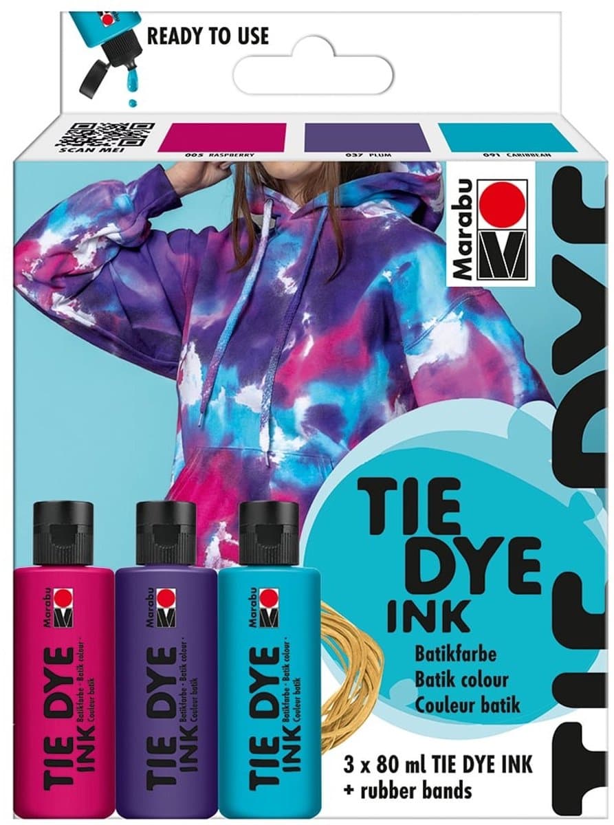 Marabu batik verfset Tie Dye, trendkleuren — afbeelding 1
