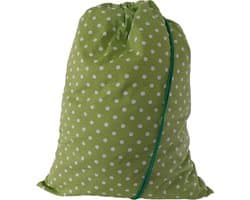 Bluvardi Katoenen waszak -Heavy Duty XL- met trekkoord - Dots green