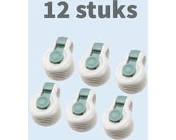 Stevige Dekbed clips - Dekbedclips - Dekbed Knijpers - Clip Dekbedovertrek - 12 stuks - Wit / Groen
