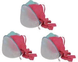 MSV Waszak voor delicaat wasgoed - 3x - lingerie/bh waszak - wit - 11 x 18 x 13 cm