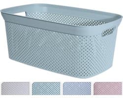 Storage Solutions wasmand - 35 liter - grijs - 54 x 34 x 23 cm - Kunststof - Draagmand — afbeelding 1