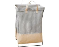 Lexorion Engels -Wasmand - Wasmanden - Wasmand Inklapbaar - Opvouwbare Wasmanden - 36cm x 28cm x 59cm - Ijzeren Pijpenrek