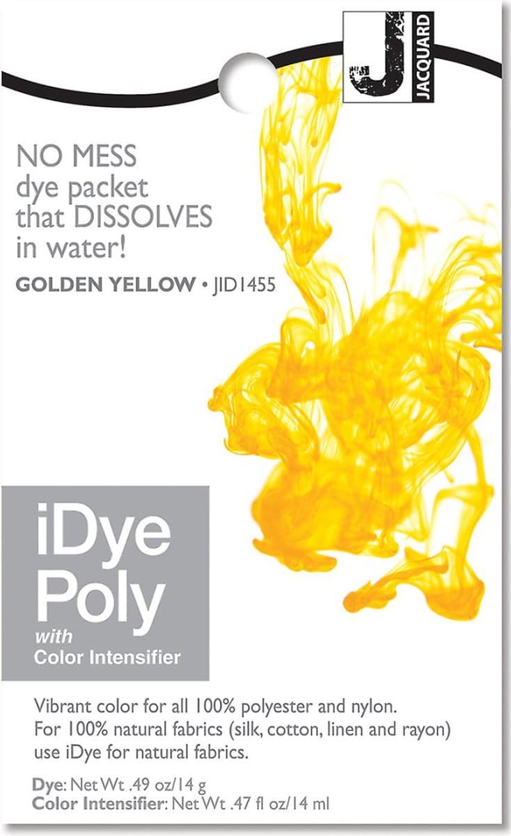 Jacquard textielverf iDye Poly 14 gr Goudgeel voor polyester. — afbeelding 1