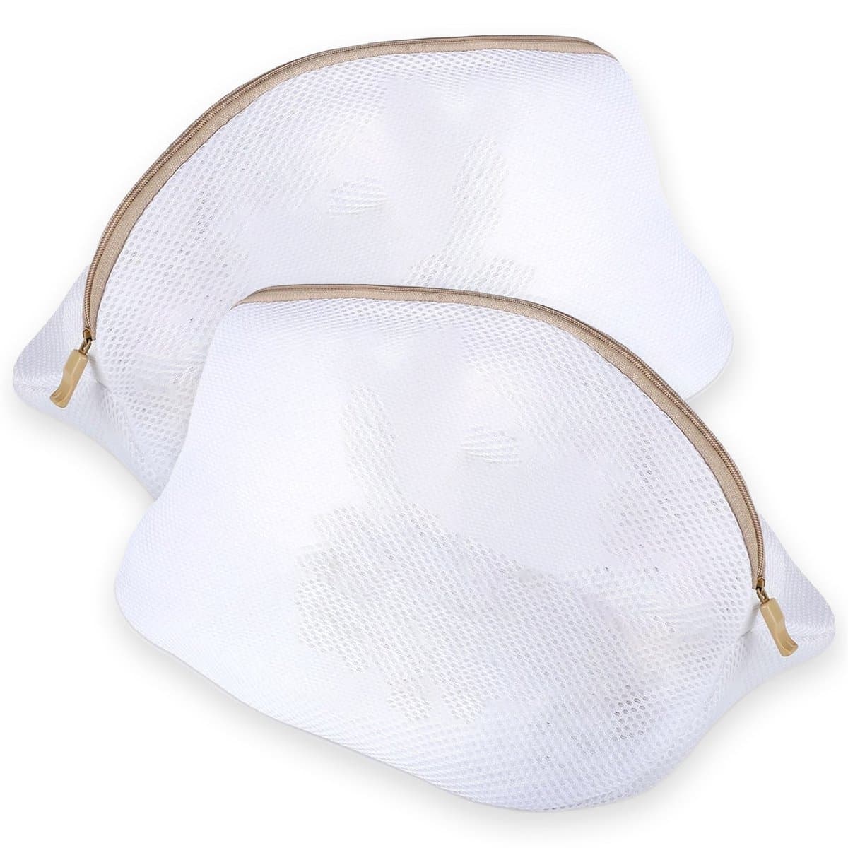 Peysaitr - Waszak - Wasschoenen zakken - Met rits - bescherming - wasmachine - reisopberger - ademend net - wit - 40x24x24cm - 2 stuks — afbeelding 1