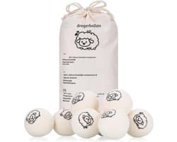 Goodivery® - Droogballen - Aroma Diffuser - Wol Drogerballen - Pakket van 8 Droogballen - 8 cm - 100% Natuurlijke, Chemicaliënvrije Droogbal - 29x16x8cm - Wit