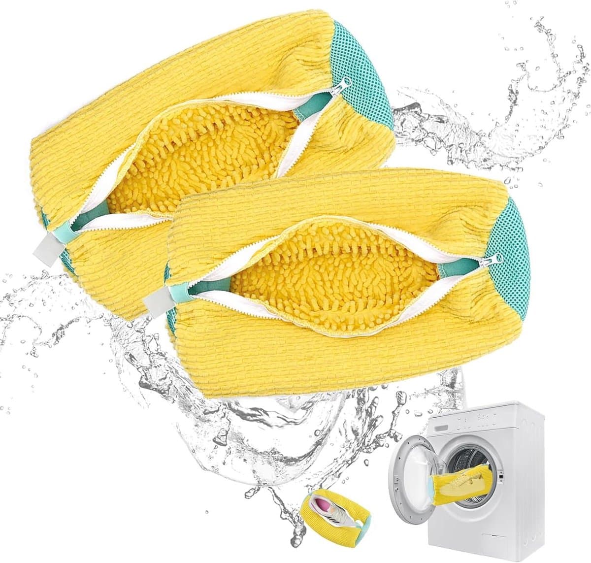 Allecto plus - Set van 2 waszakken voor schoenen, wasmachinebestendig, herbruikbaar - Voor wasmachine reiniging en organisatie — afbeelding 1