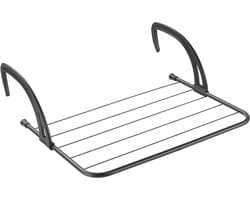 Tomado - Droogrek Hangend - Favonio - Hangdroogrek voor Radiator, Balkon of Deur - 3 meter Drooglengte - Matzwart