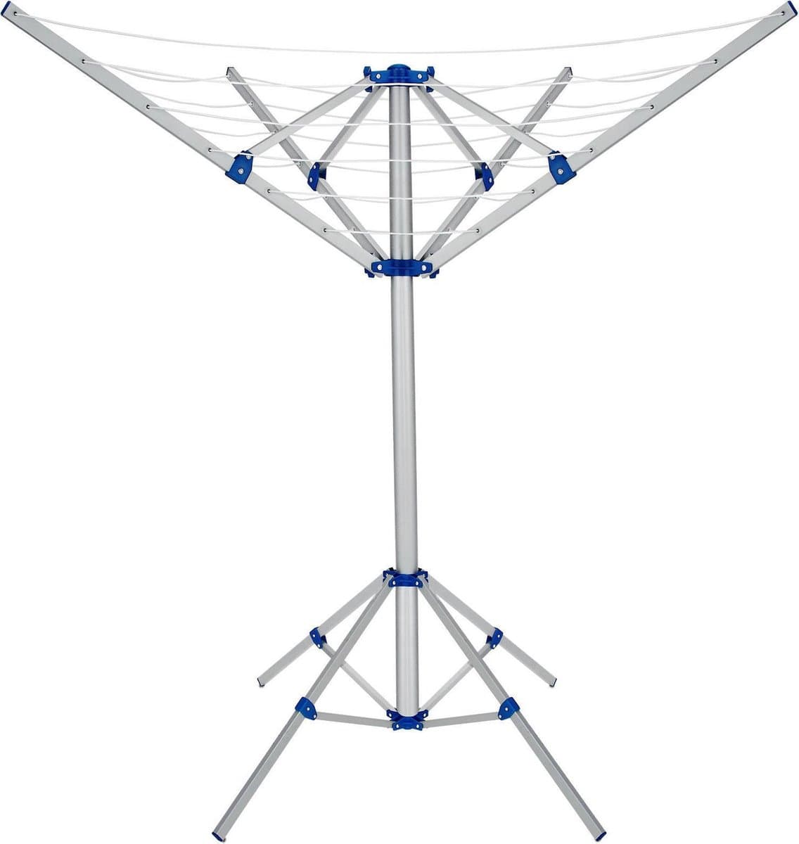 Monzana Aluminium Droogmolen - 4 Armen 168x82x78cm - Zilver — afbeelding 1