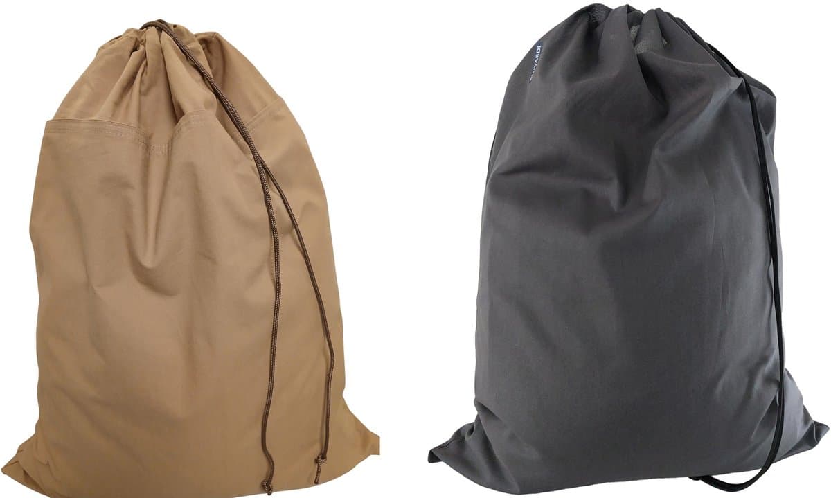 Bluvardi katoenen waszakken set van 2 stuks - XXL -bruin - antracit — afbeelding 1