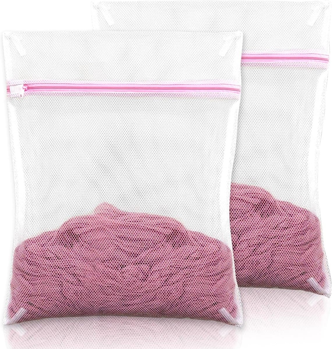 2 stuks mesh waszak, waszakken met ritssluitingen, delicate waszak, reiswaszak, 40 x 50 cm waszakken, waszak voor - ShopVlot — afbeelding 1
