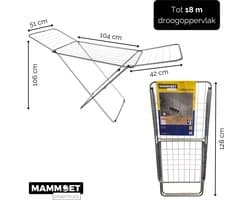 Mammoet Droogrek Flint met Vleugels – 18 m Drooglengte – Inklapbaar – Zwart