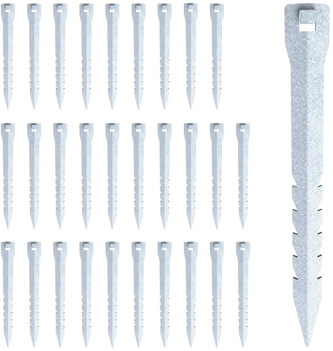 Grondankers voor Wildfence 33 cm - Galvanised staal - 30 stuks - Ideaal voor stabiele bevestiging - ShopVlot — afbeelding 1