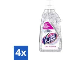 4 x Vanish Oxi Action - Kristalwit - Vlekkenverwijderaar Gel - Zonder Bleek - Witte Was - 15 Wasbeurten - Vlekkenverwijderaar - Witte Was - Wasmiddel - Vlekken Verwijderen - Wit Maken