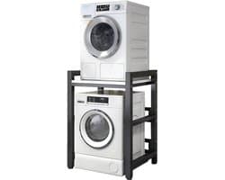 Droger standaard - Wasmachine rek - Ruimte besparen - Verstelbare hoogte - 75cm breed - Wit