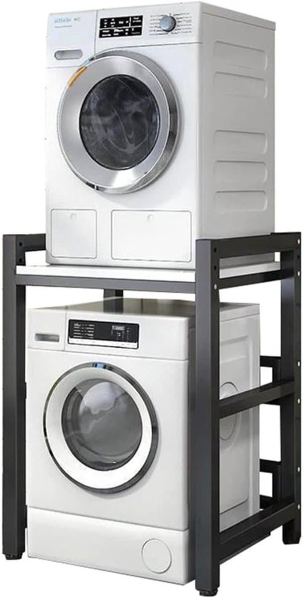Droger standaard - Wasmachine rek - Ruimte besparen - Verstelbare hoogte - 75cm breed - Wit — afbeelding 1