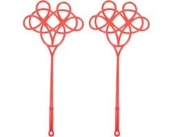 Tapijtklopper Set - Stofverwijderaar - Huishoudelijk Reinigen - Antislip Handvat - 2 Stuks - Rood