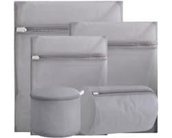 Waszakjes - Wasnetten - 5 stuks - Sterke Waszakken - met Rits - 5 maten - Waszak voor wasmachine blouses, beha's, ondergoed, beddengoed, mantels, textiel - Set 06