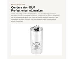 Dailygoods - Condensator - 45UF - Professioneel - Aluminium - Startcondensator - Veilig en betrouwbaar - Geschikt voor airconditioning en wasmachines