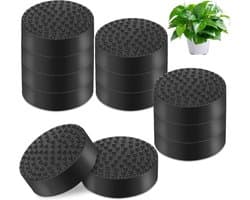 12-delig pakket onzichtbare bloempotvoetjes, voetjes voor bloembakken, zwart antislip rubberen voetjes, voor alle binnen- en buitenbloempotten