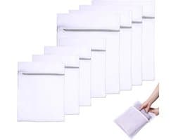 Wasnetjes met ritssluiting - Wit - 30x20 cm en 30x40 cm - Polyester waszakken voor delicate kleding