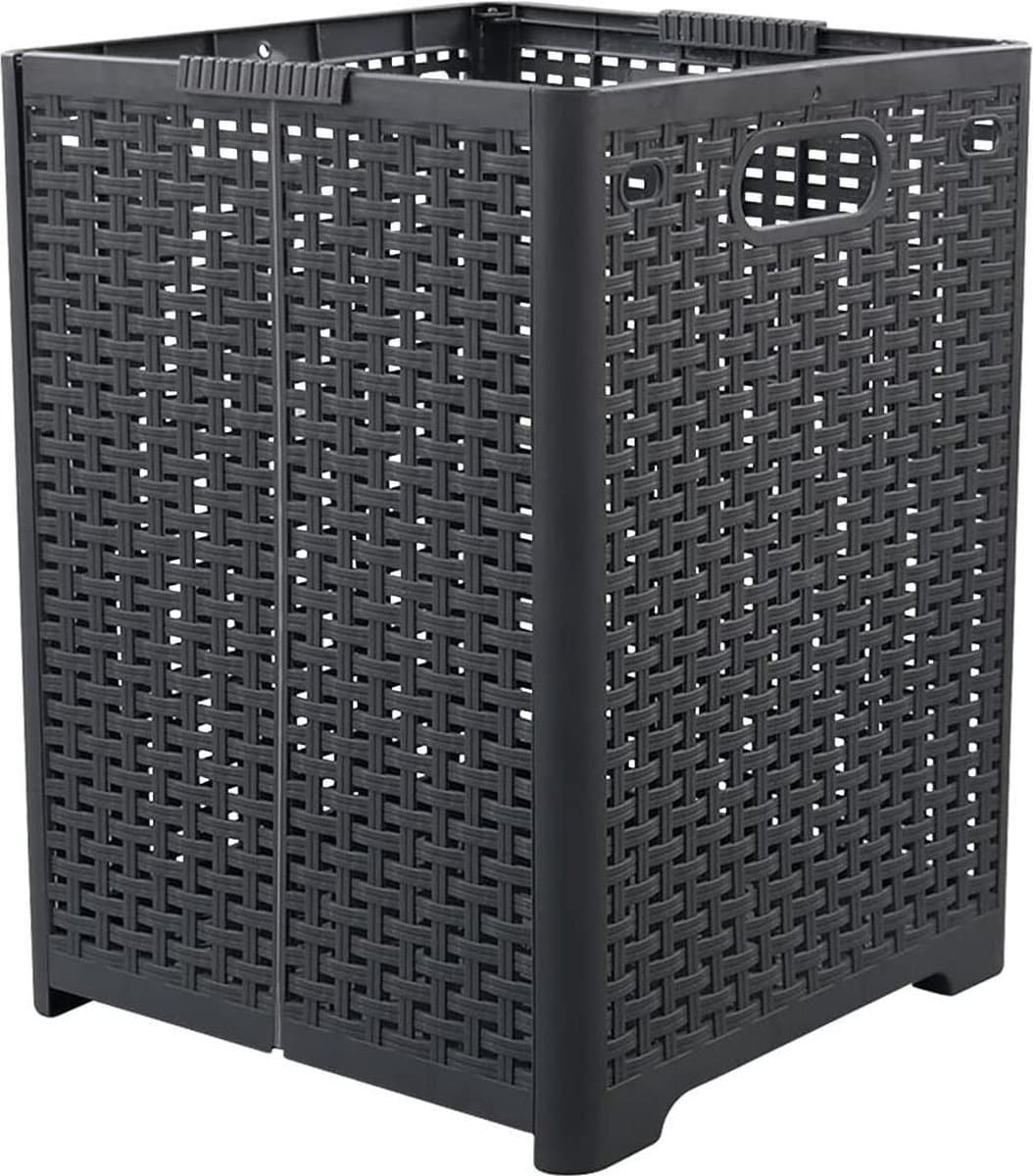 Online Europe, 2 opvouwbare Wasmand, 42L, Grijs, 33 x 33 x 44cm — afbeelding 1
