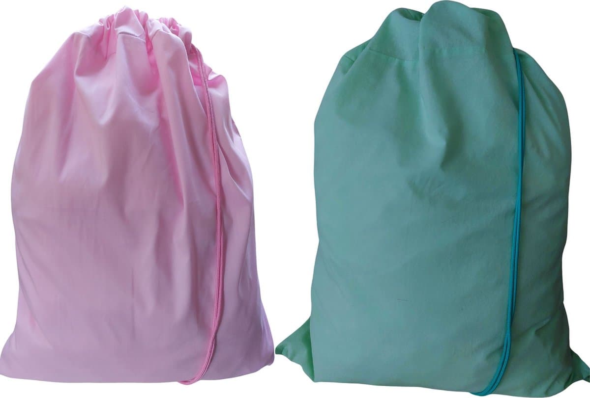 Bluvardi katoenen waszakken set van 2 stuks - XXL -pink- green — afbeelding 1