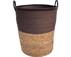 Lavandoux - Wasmand - Zeegras - Naturel en Bruin - L: Ø45 x H50 cm