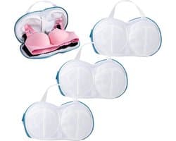 3x Bh Waszakken - Bh Wasnetje Voor Wasgoed - Anti-Vervorming - Waszakje Lingerie - Premium Lingerie Waszakje - 19x35cm - Met Rits - Waszak Bh - Delicaat Wasgoed - Waszak - Wasgoed - Waszakje Laundry Bag - Wasnet - Wasmachine - Geschikt Voor A-C-cup