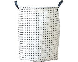 Speelgoedmand - Wasmand - Opberger - 35 x 45 cm - Wit motief